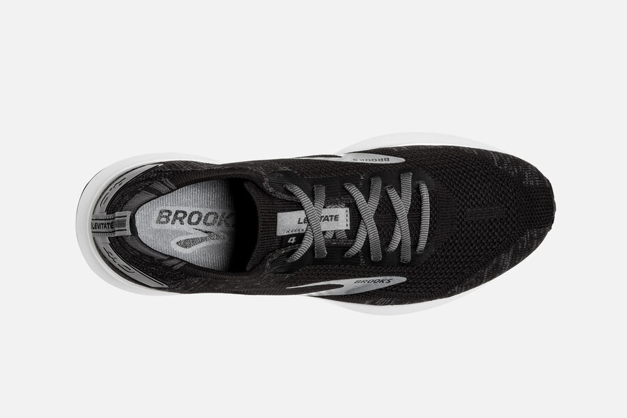 Brooks Running Shoes - Levitate 4 Road Womens - Black/White - IPG-286937